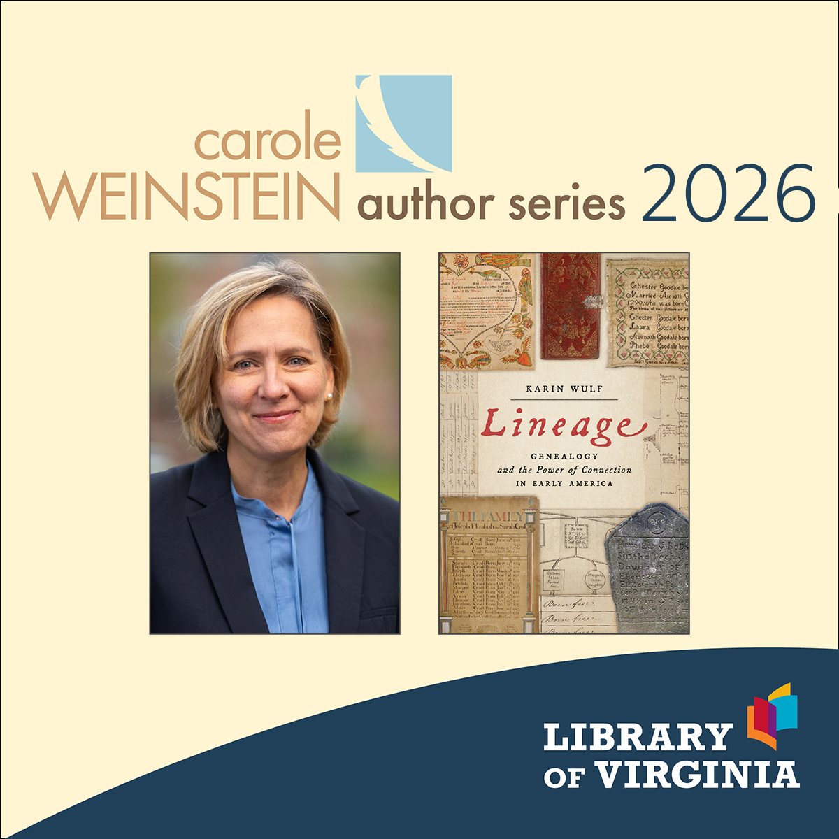 Weinstein Author Series – Karin Wulf | Lineage