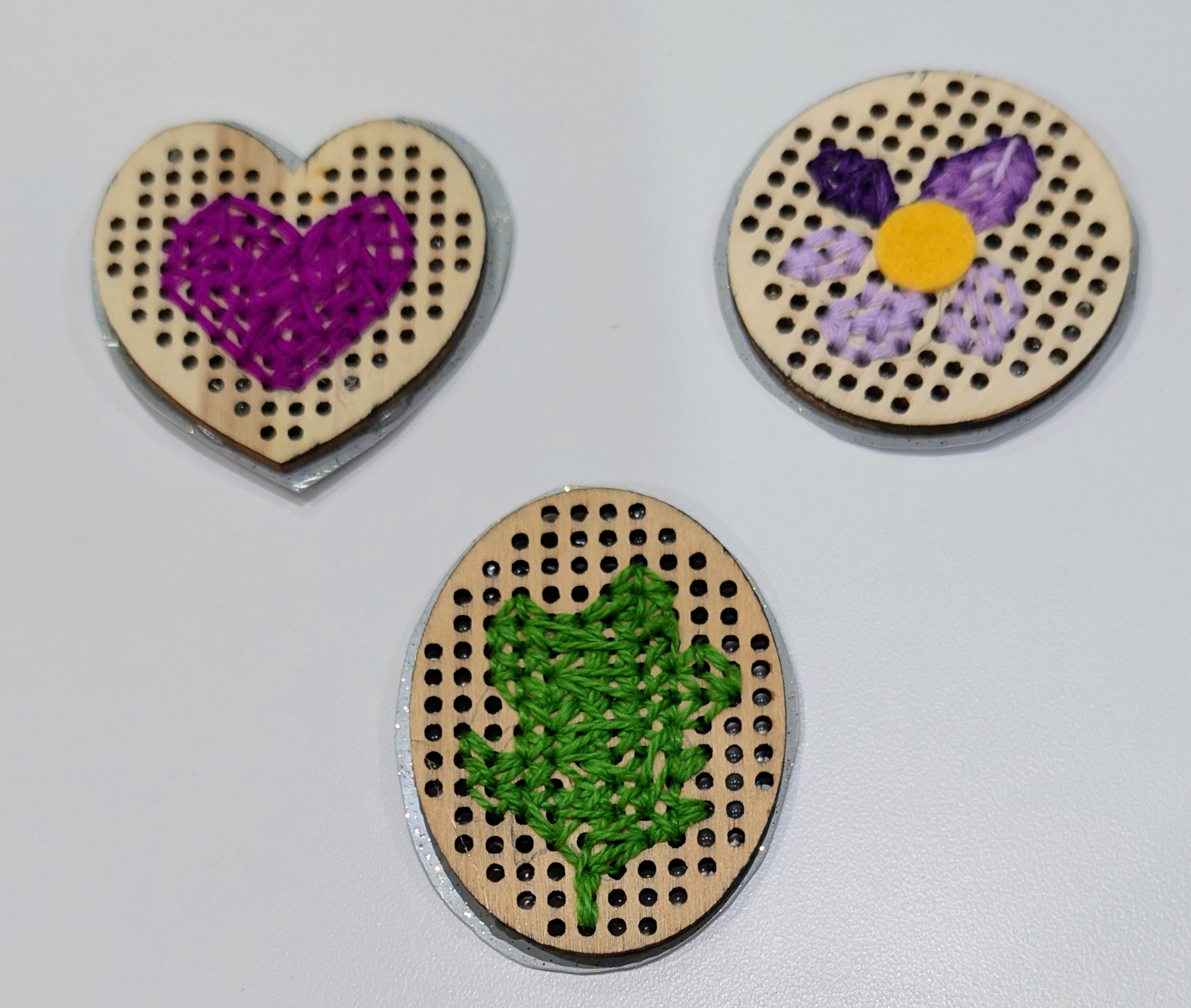 Take & Make: Embroidered Wooden Charms