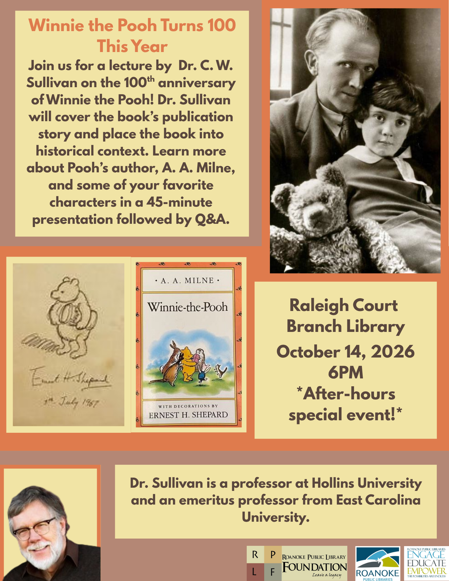 Winnie the Pooh Turns 100 This Year: Lecture by C.W. Sullivan