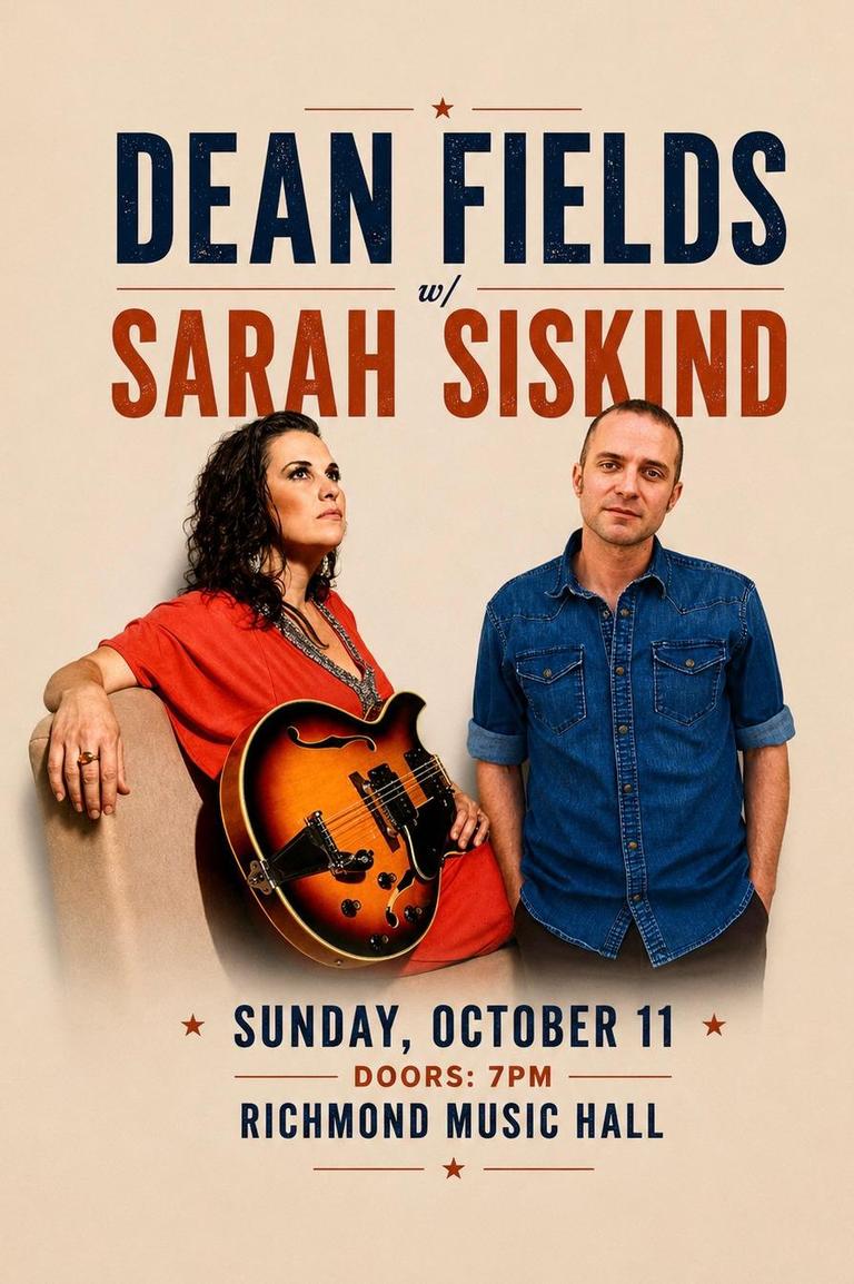 Dean Fields w/ Sarah Siskind at Richmond Music Hall 10/11