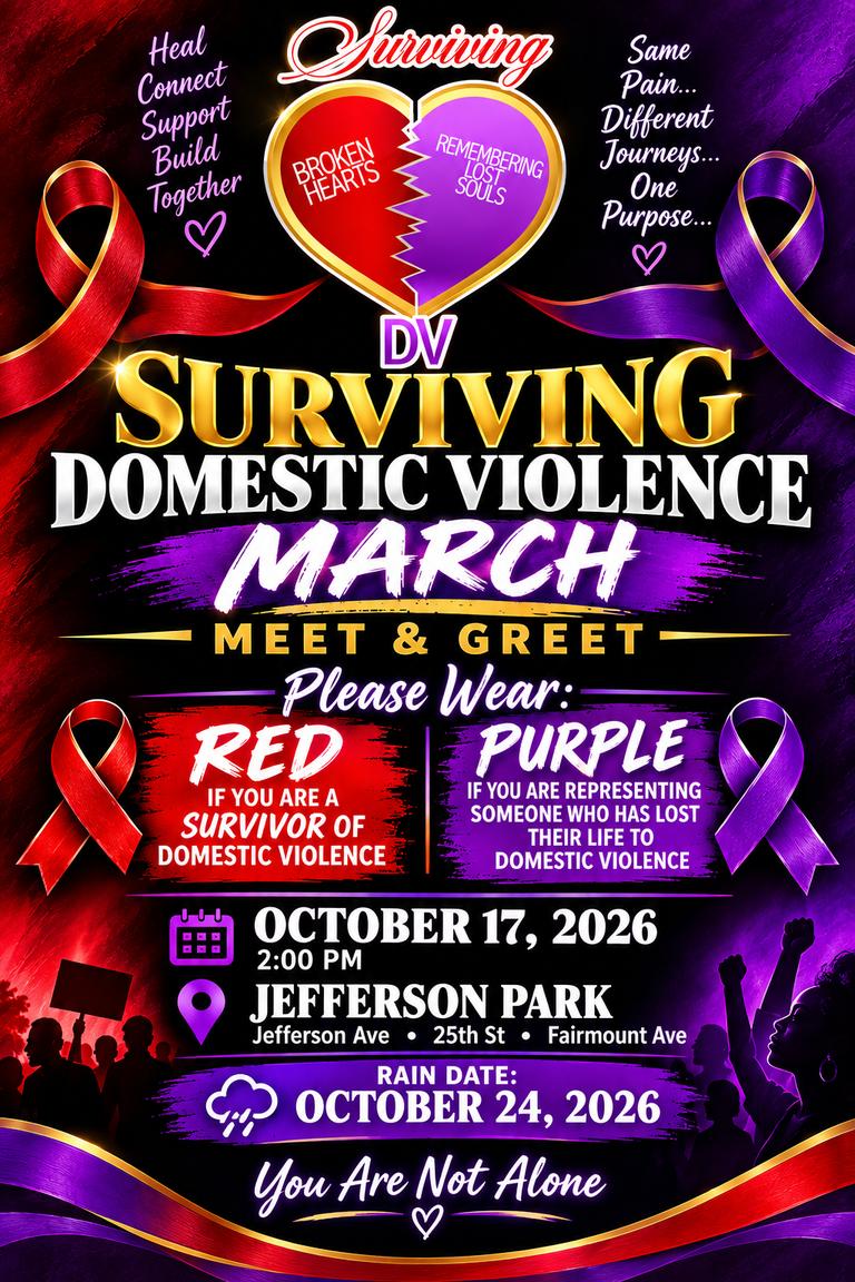 Surviving Domestic Violence Foundation March for awareness