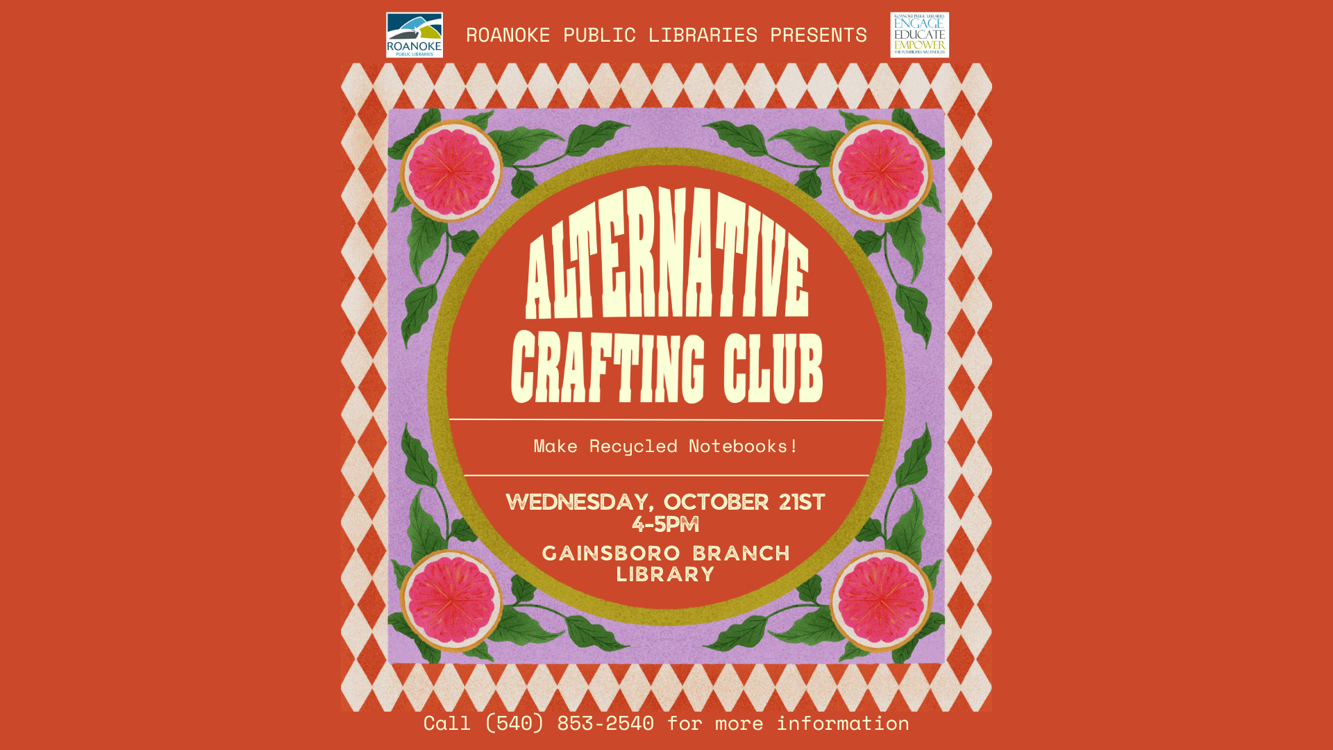 Teen Alternative Crafting Club: Recycled Notebooks