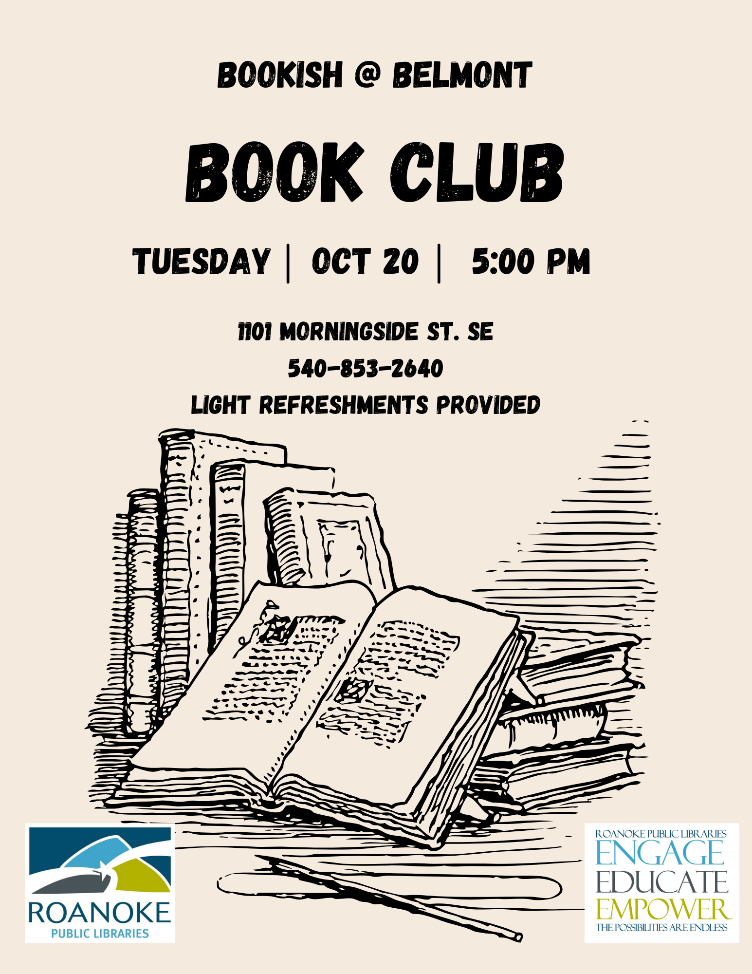 Bookish @ Belmont: A book club for adults